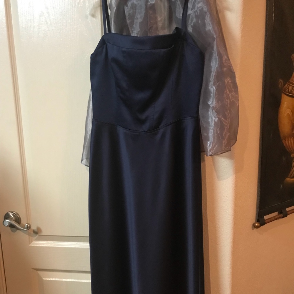 Odessa brand navy blue long formal dress